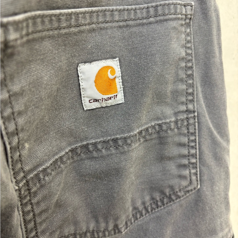 Carhartt relaxed fit gray canvas pants size 32X32 (measures 33”X31”) - Picture 3 of 6